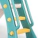 DOLU: Junior Slide - Green-Yellow-White - Indoor-Outdoor Toy, 2 Step Handrail Ladder, Plastic Playground Equipment, Backyard Activity, Kid-Toddlers 2+