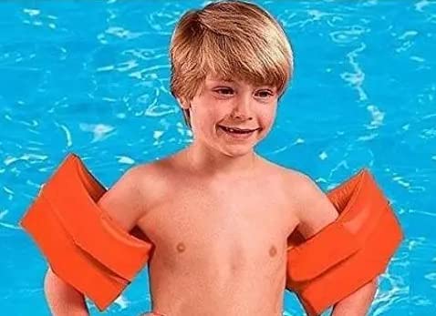 Image of Glan 1 Pair Inflatable Swim Arm Bands Swimming Ring for Pool /Beach for Kids Girls and Boys (Swimming Arm Bands)