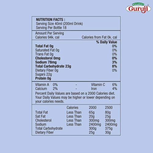 Image of Jai Guruji Lemon Fruit Squash Sharbat Instant Refreshing Drink For Summer (Lemon)