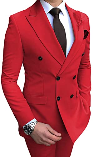 Mens Suit Slim Fit 2 Pieces Suit Tuxedos Business Wedding Suits
