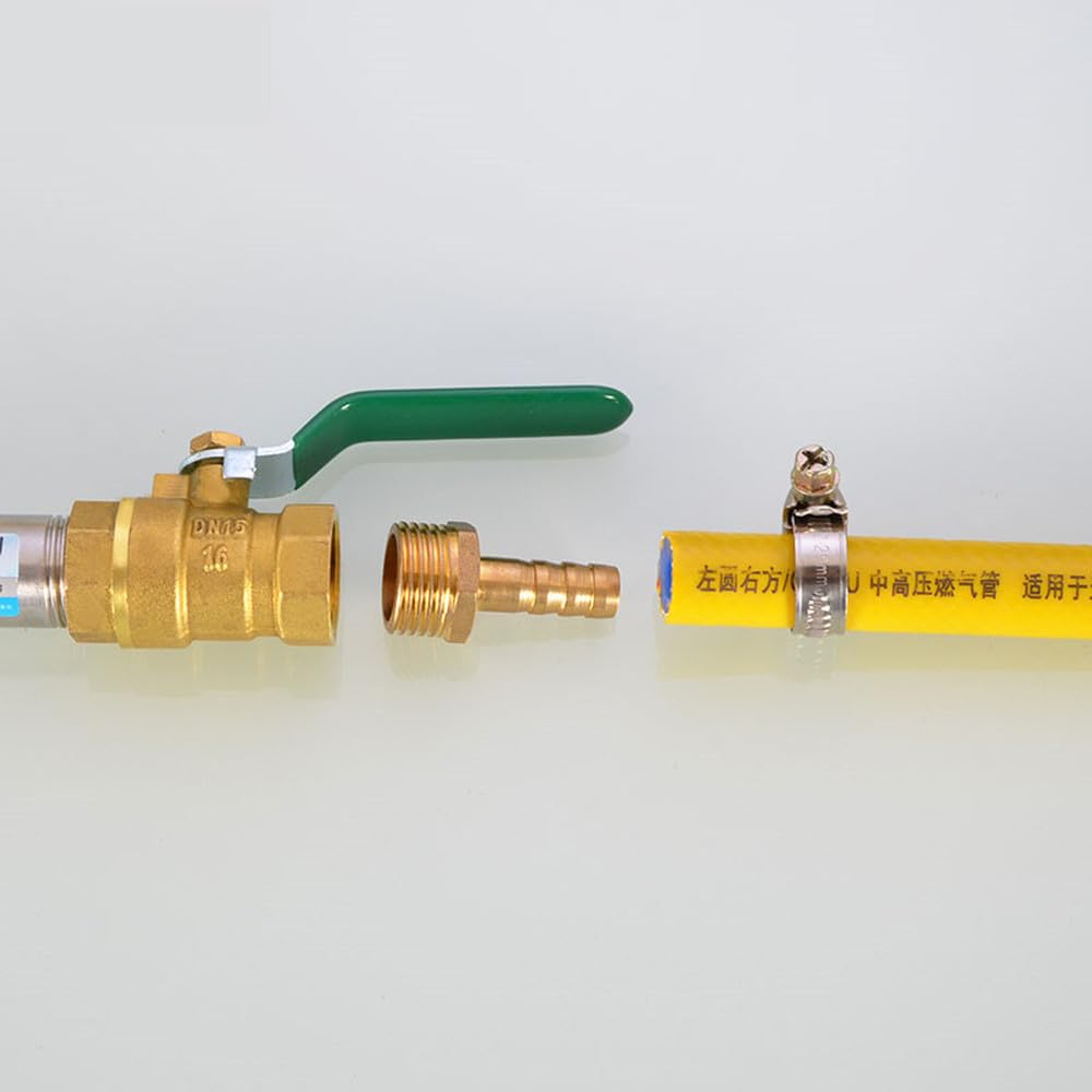 Raccordo per tubo in ottone 6/8/10/12/14/16mm con attacco a barb per tubo flessibile, connettore maschio BSP da 1/8" 3/8" 1/4", giunto in rame