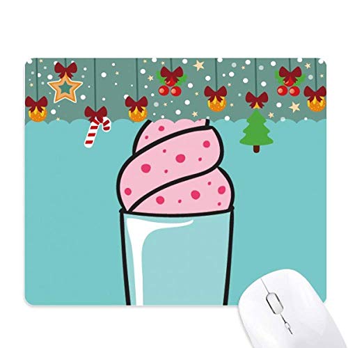 Alfombrilla de ratón para oficina diseño de taza de helado rosa para escritorio