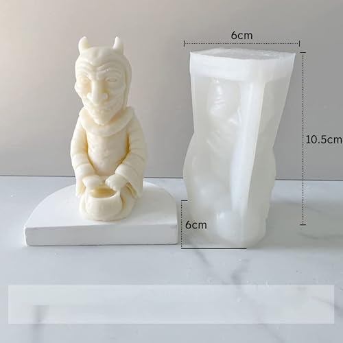 4 Pack Monster Mold Monster Portrait Candle Mold Lion Silicone Mold For Candles Body Resin Mold Portrait Silicone Mold Resin Mold Diy Aromatherapy Decoration Mold #TOP5