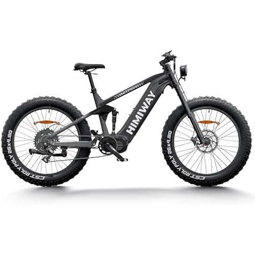 Himiway Cobra Pro 26"x4.8" Fat Tire Electric Bike 1000W, 80MI Long Range with Four-Bar Linkage Suspension, 400lb Payload, 25MPH, 10 Speed System