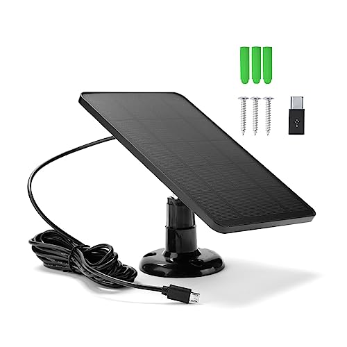 Cámaras de seguridad con paneles solares portátiles USB Tipo C impermeables 6