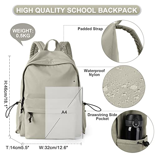 Image of Purple School Backpack for Girls Water Resistant High School Book Bag Simple Backpack for Teens Boys Girls, Lightweight Middle Back Pack Daypack