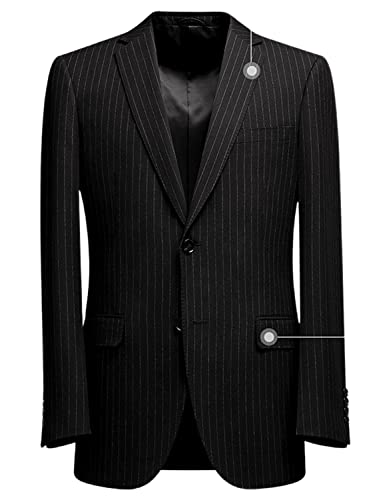 Blazer à rayures verticales pour homme avec son revers à encoche élégant
