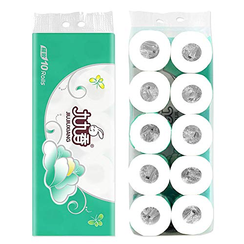 Preisvergleich Produktbild bearivt Toilettenpapier 4lagig WC-Papier Badezimmer Küchen-Toilettenpapier, 10 Rollen