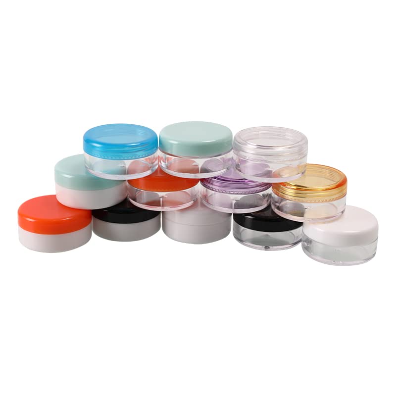 3g X 100 petit échantillon affichage bouteille bocaux Pot conteneur vide cosmétique crème conteneur pour Nail Art stockage-Chine,3g,Jaune,Plastique