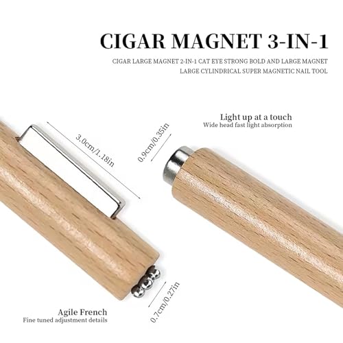 Image of 3 IN 1 Cat Eye Magnet For Nails Cat Eye Gel Nail Polish Magnet Cat Eye Magnetic Nail Polish Wand Multifunctional Nail Art Magnet Manicure Design Tools DIY Salon Accessories