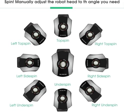 Robot da ping pong automatico per allenamento con telecomando wireless, include 200 palline riciclabili e rete