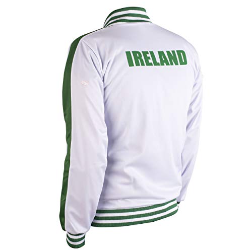 Ireland Jacket Retro Football Tracksuit Zipped Jacket Men Top - S White4
