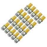 MUELODSIC 20 pièces Ampoules LED Smd Jaune pour Voiture Lampe Auto Haute Puissance Éclairage Intérieur sans Câblage Remplacement Direct pour Plafonnier Carte et Plaque Immatriculation