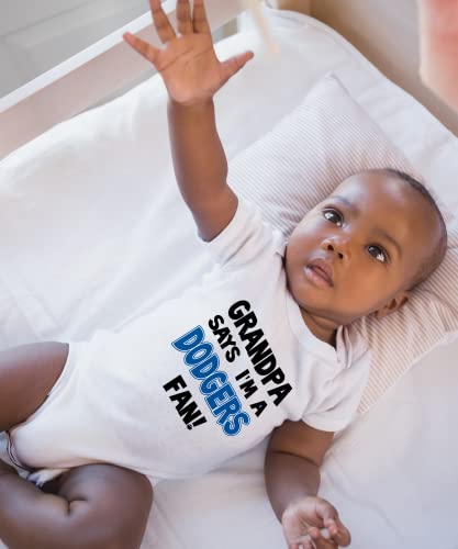 NanyCrafts' Grandpa Says I'm a Dodgers Fan Baby Bodysuit, Baby Dodgers Fan outfit3