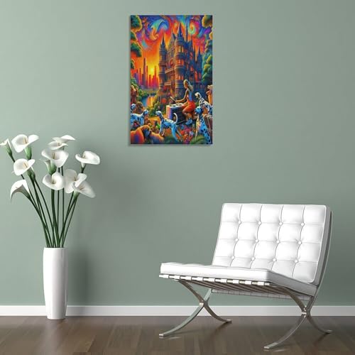 Impression sur toile premium 50x75cm tableau château de rêve