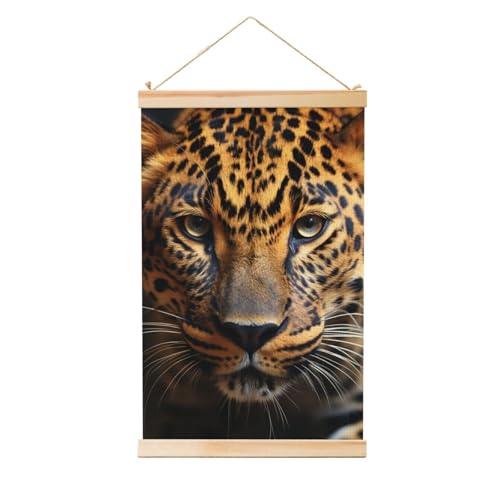 Impression léopard de qualité supérieure sur toile avec cadre en bois
