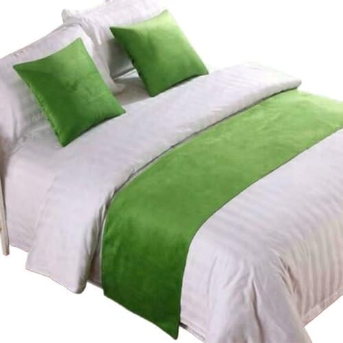 Luxury Velvet Bed Runner Throw Home Hotel Decoration Bed Flag Wedding Bedroom Bed Tail Towel(03,50x210cm Bed Runner)