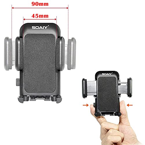 SOAIY-Soporte Universal 3-en-1 para Coche con Cargador Dual USB, batería de automóvil LED 3.1A, Compatible con Smarthpones, iPhone, Samsung - imagen 6