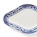 Spode Blue Italian Brocato Diamond Dish - 8.5-Inch Porcelain Serving Piece, Decorative Table Dish for Salads, Appetizers, Pasta, Desserts - Housewarming Gift