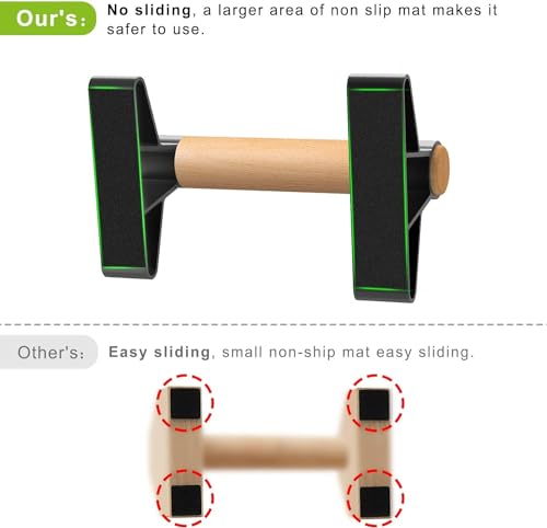 SELEWARE Barras push up de madeira, barras de paraletas, barras antiderrapantes para calistenia, fit