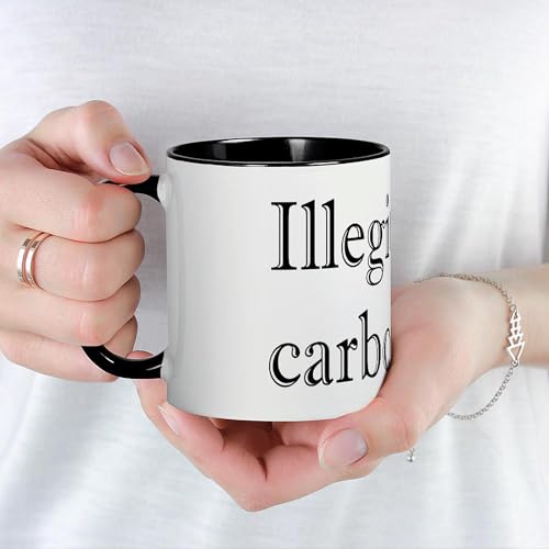 Taza de cerámica blanca 11 oz miniatura 5