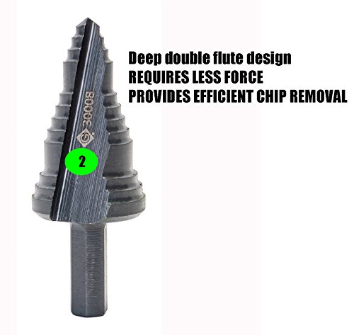 Greenlee 36022 Step Bit, Hole Sizes Iso-16 Through Iso-32 #TOP3