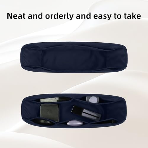 Image of DGAZ Purse Organizer Insert Fits Neverfullbag BB /PM /MM /GM,Silk Bag Organizer,Luxury Handbag & Tote Shaper(Blue nuit,PM)
