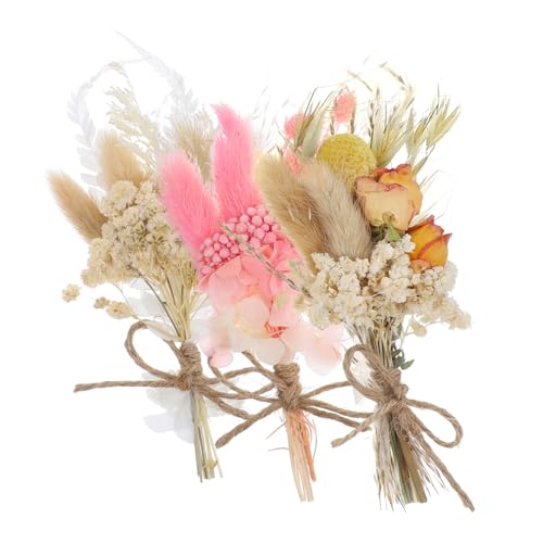 6 mini ramos de flores secas para decoración