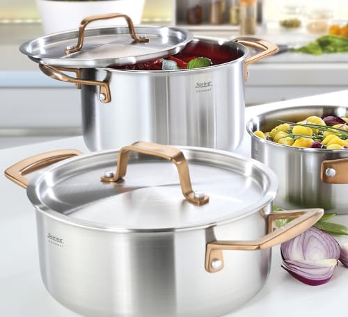 Casserole multicouche anti-adhérence naturelle or rose 2,7 l avec couvercle - 5