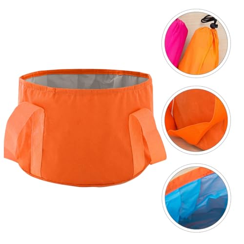 Bañera portátil plegable para pies TEHAUX 12L naranja miniatura 6
