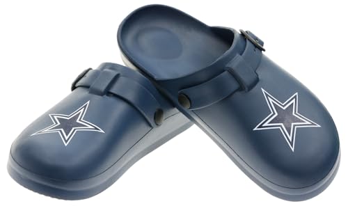 FOCO Open Back Buckle Clog Comfortable Slip-On Sandals for NFL Fans Dallas Cowboys X-Large