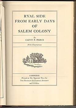 Hardcover Ryal Side From Early Days of Salem Colony, Book