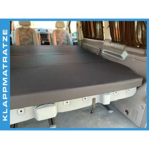 BREMER SITZBEZÜGE Klappmatratze kompatibel mit Renault Trafic Opel Vivaro A Nissan Primastar Faltmatratze Camping zubehör Camper zubehör Wohnmobil Zubehör Matratze Schlafauflage Schlafschön