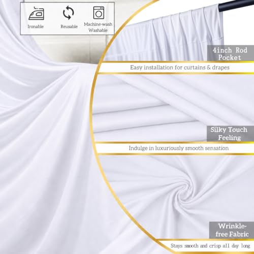 Telones de fondo blancos 20ft x 12ft 4 paneles miniatura 4