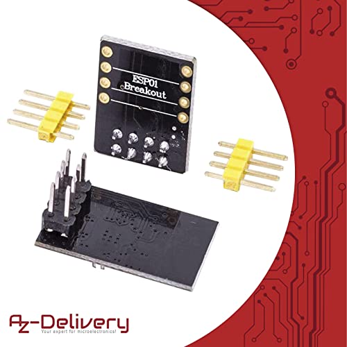 AZDelivery 3 x ESP8266-01S WiFi-modul med adapter och e-bok