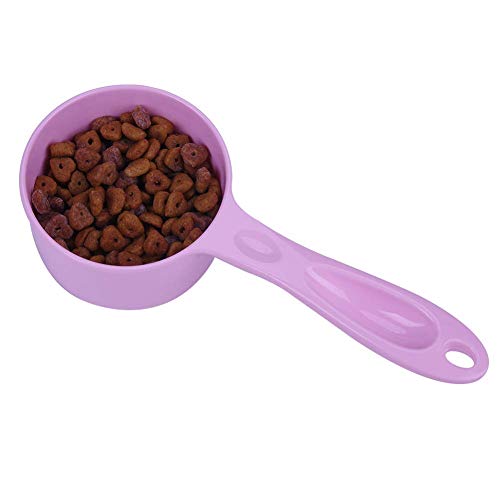 Super Design Sturdy Melamine Food Scoop for Dogs Cats Birds, Measuring Cup, Long Comfortable Handle, 1 Cup