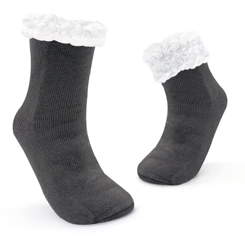 JOMIX Winter Stoppersocken Herren Dicke Socken Rutschfeste...
