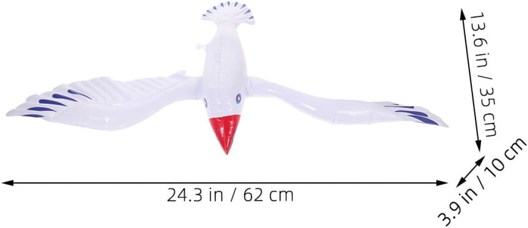 Milisten 4pcs Inflatable Seagull Pool Decorations Fun for Beach Parties and Birthday Celebrations Inflatable Toys for Boys and Girls and Adults for Activities image 2