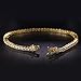 My Daily Styles 925 Sterling Silver Yellow Gold-Tone CZ Tennis Bracelet, 7