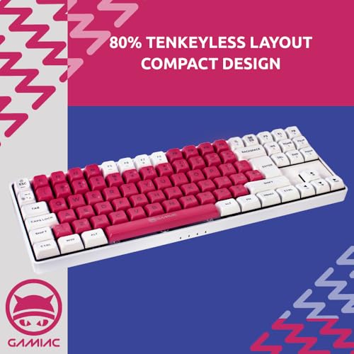Gamiac TKL90G Gaming Keyboard Kailh Blue - White/Red (Uk) - 2