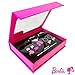 LUV HER Barbie themed 2-Piece Adjustable Ring Set, a pair of stud and hoop earrings, and a choker for Girls - Barbie Themed Charms, Universally Fitting & Stylish Gifts - Ages 4+