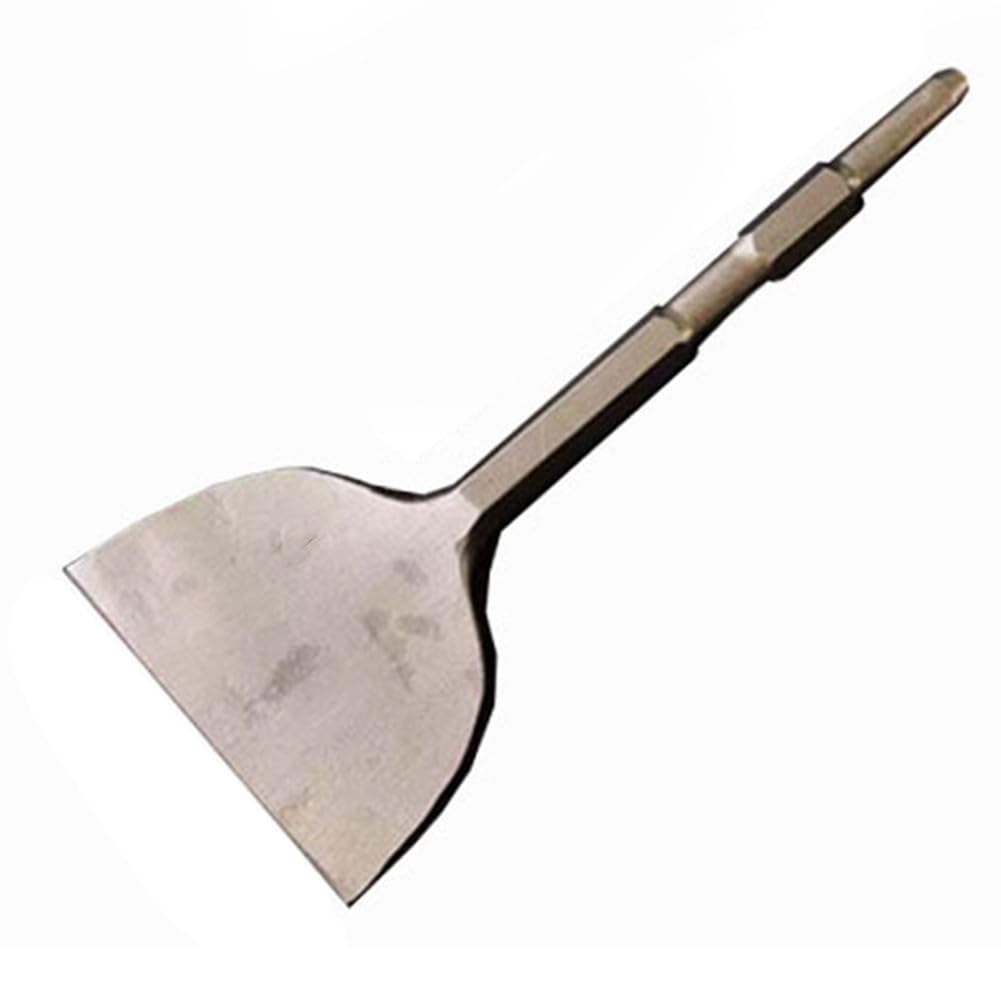 Cincel plano para martillo eléctrico con vástago hexagonal, 17 × 280 × 100 mm, acero