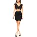 Fashionazzle Women's Casual Stretchy Bodycon Pencil Mini Skirt (Medium, KS06-Black/Spandex)