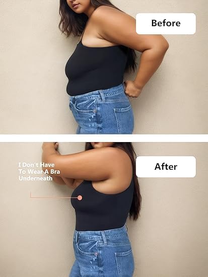 Compression Tank Tops for Women, High Shaping Scoop & V-Neck Cami, Shapewear Tummy Control Camisole - Image 5