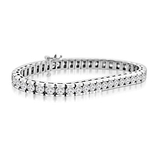 Madina Jewelry 10.15 Ct Ladies Round Cut Diamond Tennis Bracelet In Channel Setting #TOP4