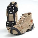 🎿【Vielseitig】Diese Anti Rutsch Schuhspikes bieten starken Halt, hervorragende Robustheit und Stabilität. Sie eignen sich für verschiedene Untergründe wie Hänge, vereiste Straßen und Einfahrten, Betonflächen und nasses Gras. Ideal für alltägliche Outdoor-Aktivitäten wie Joggen, Wandern, Eisfischen und Schneeschaufeln.