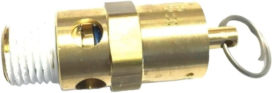 P09704A Air Compressor Discharge Safety Valve - For Champion R15 R30 Pumps Replaces PO9704A - Hard Seat Relief Valve Replacement - 270 PSI, 1/4" MPT