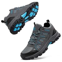 ASOCO DREAM Wanderschuhe Herren Damen Trekkingschuhe Leicht Outdoorschuhe Atmungsaktiv Bergschuhe Wanderhalbschuhe,Grau,40 EU – Ansicht 4
