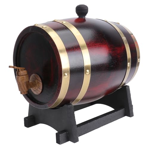 OFFSCH Real Wood Beer Barrel Wine Storage Set 3l Elegant Centerpiece for Home Decor Pub Bar