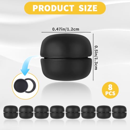 Image of 8 Pcs Hijab Magnets, Black Multi-Use Small Hijab Magnet Pins for Women, Magnet Pins Buttons No-Snag Scarf Clasp Pinless Brooch for Clothes Scarves Shawl Shirts Women Men
